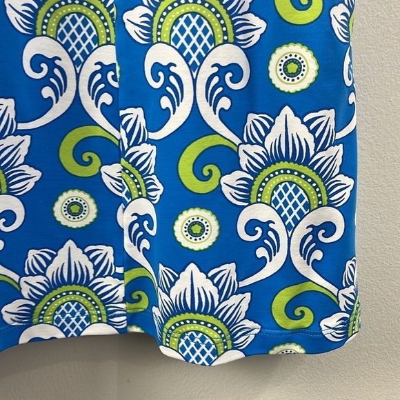 J. McLaughlin Catalina Cloth Blue Green Crochet Floral Sleeveless Dress Womens M - Picture 7 of 13